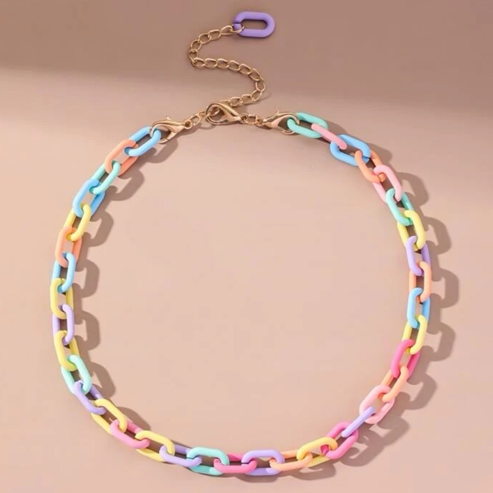 💚3/$21💚 Multicolored Chain Link Choker